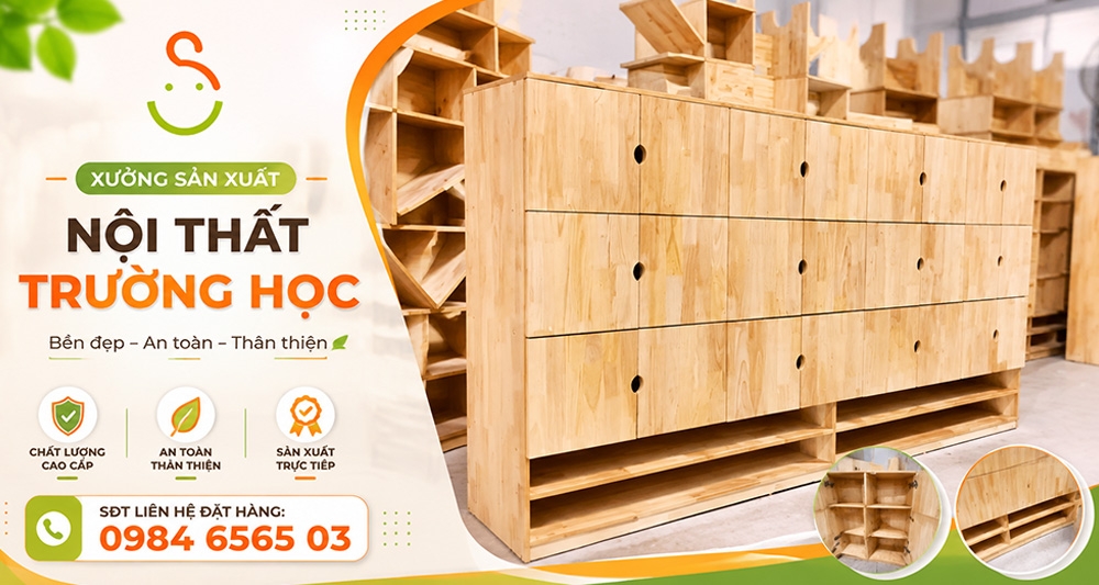 Sản xuất tủ giá kệ các loại cho trường học