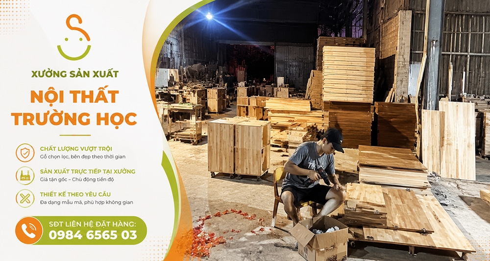 Sản xuất nội thất trường học bàn ghế các loại