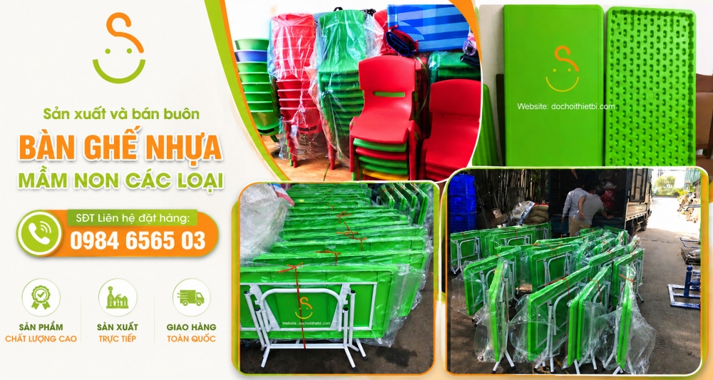 Sản xuất và bán buôn bàn ghế nhựa mầm non các loại
