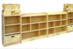 Bộ giá kệ đồ chơi 4 khối con gấu bằng gỗ